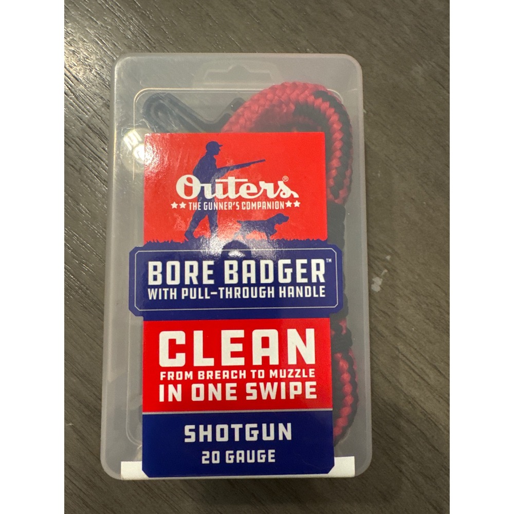 Outers Bore Badger 20 Gauge Shotgun Cleaning Tool with Pull-Through Handle